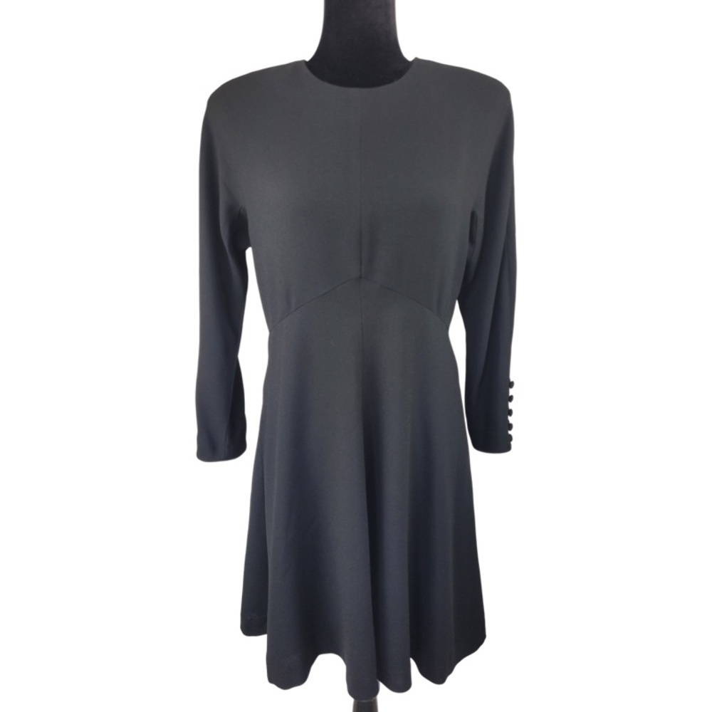 ✅ Linda Allard Ellen Tracy black empire waist Classic dress size 8